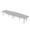 Skutchi Designs 45 in W, 120 in L, 29 in H, Engineered Wood Top, Grey HAR-HEXIR-46119PT-01 - alternate 1